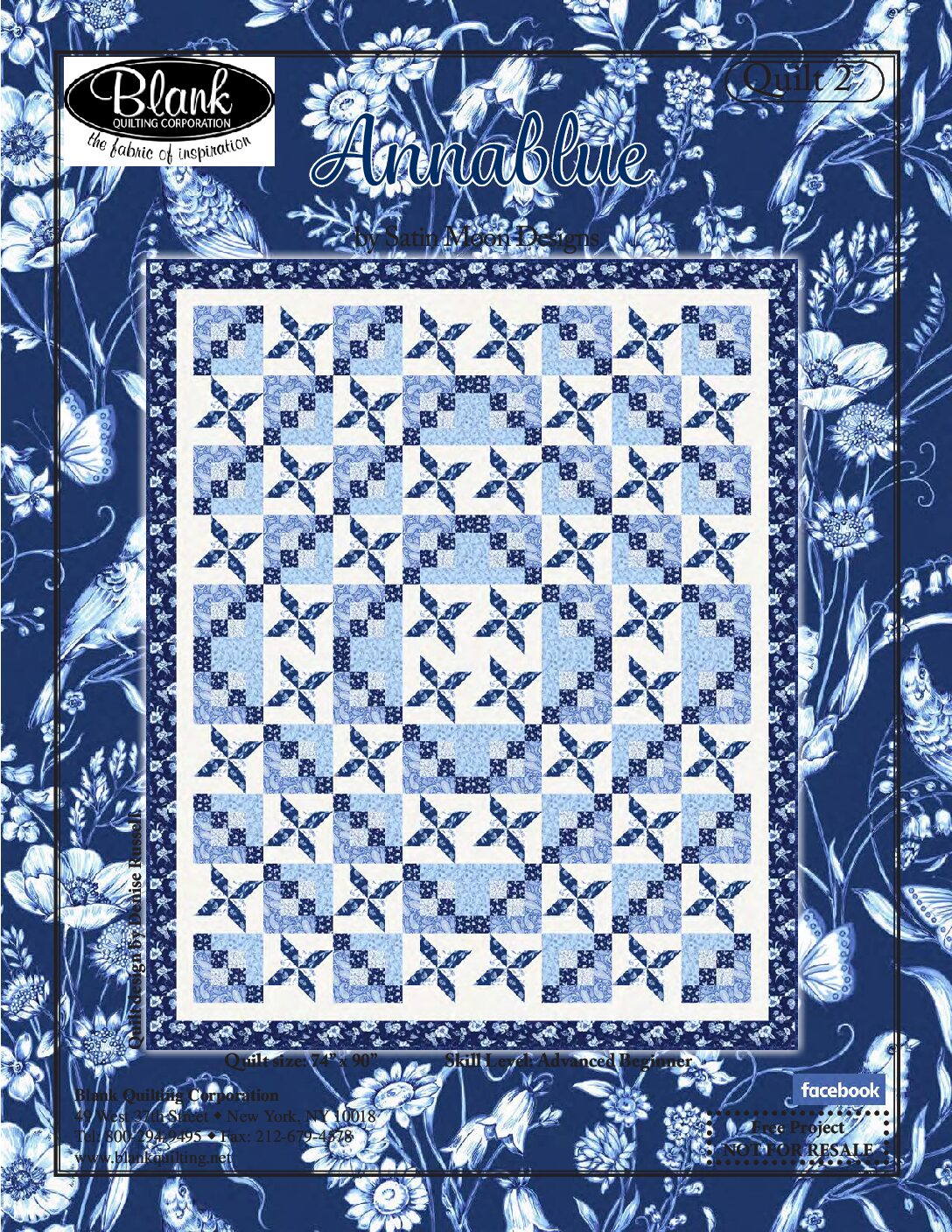 Anna Blue Quilt Pattern Courtesy of Blank Quilting
