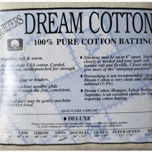 Quilters Dream Cotton Deluxe Natural, Weighty Loft Batting