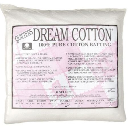 Quilters Dream Cotton Select White, Mid Loft Batting