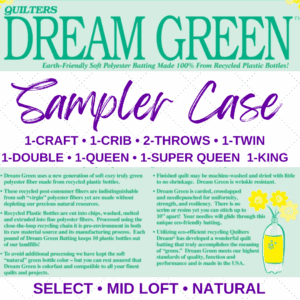 Quilters Dream Green Mid Loft from 100% Recycled Bottles Sampler Case