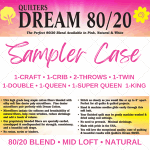 Quilters Dream 80/20 Mid Loft Natural Batting Sampler Case