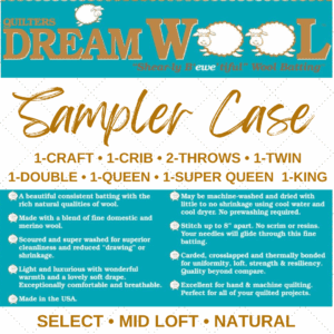 Quilters Dream Wool Batting Sampler Case
