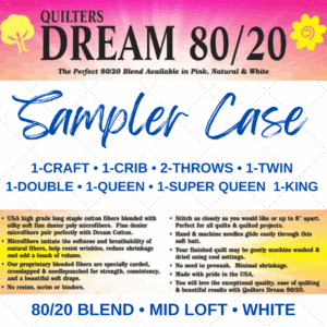 Quilters Dream 80/20 White Mid Loft Batting Sampler Case
