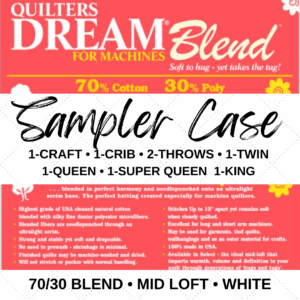Quilters Dream Blend 70/30 Batting for Machines Sampler Case