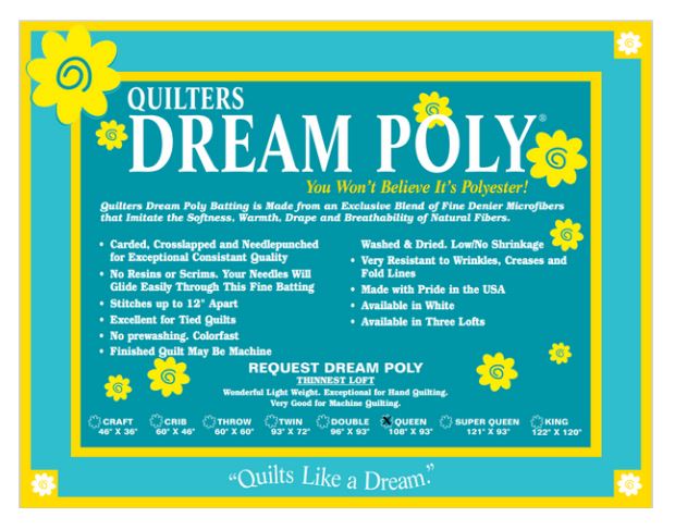 Quilters Dream Cotton Select White, Mid Loft Batting - Dianne Sews and More