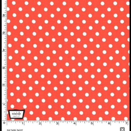 Michael Miller Dumb Dot Polka Dots Persimmon #CX2490-Pers-D