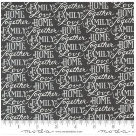 Moda Happiness Blooms Slate Text #56055-13