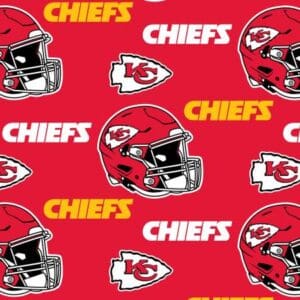 NFL Kansas City Chiefs Helmets Fleece, 60-Wide