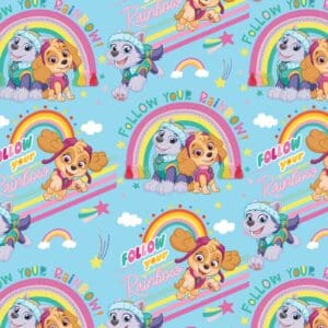 David Textiles Paw Patrol Follow Your Rainbow #PW-4382-1C-1