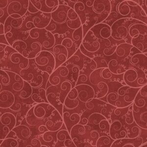 Maywood Studio Hello Autumn Vine Swirl Dark Red #MAS10736-R