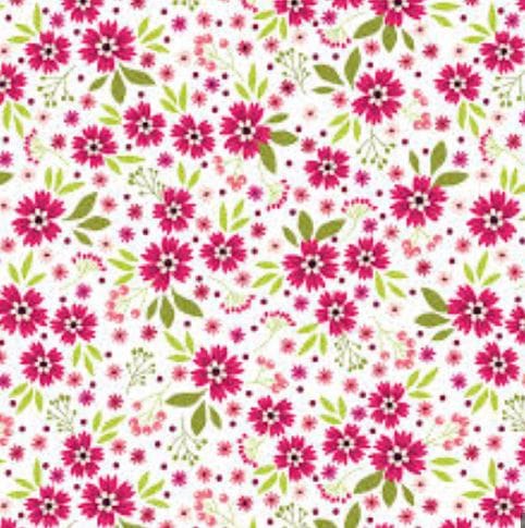 Benartex Among the Wildflowers Poppies Berry #17101-26