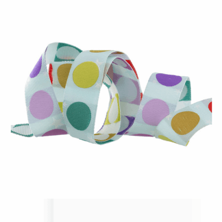 FREE SPIRIT TULA PINK TABBY ROAD RAINBOW DOT .87-INCH RIBBON