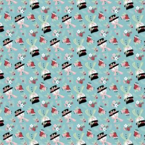 Poppie Cotton Frost and Flurry Snow Tossed Blue #FL25614