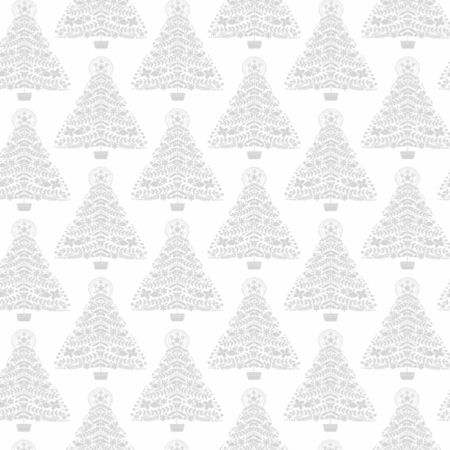 Benartex Holiday Snow Christmas Trees White-on-White