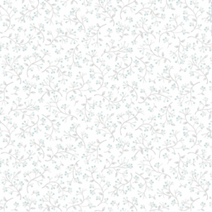 Benartex Holiday Snow Winter Berry White-on-White