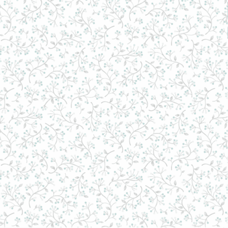 Benartex Holiday Snow Winter Berry White-on-White