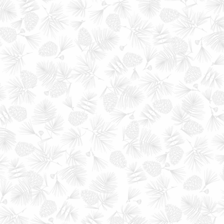 Benartex Holiday Snow Wintry Pines White-on-White