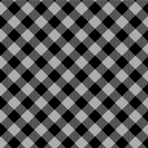 Benartex Grillin & Chillin Gingham Check Black/Grey Bias Plaid #14359-11