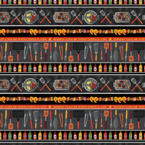 Benartex Grillin' & Chillin' Border Stripe