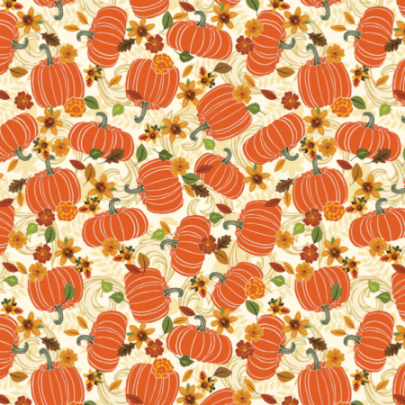 Benartex Gather Together Cream Pumpkin Harvest