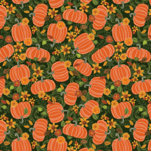 Benartex Gather Together Pumpkin Harvest Green #14462 44