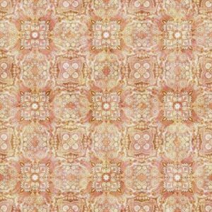 QT Fabrics Cotton Tails Peach Geo Medallion 108-Wide 1899-3084-C