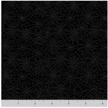QT Fabrics Quilting Illusions Black Tone-on-Tone Spiderweb #1649-31437-J