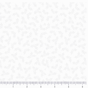 QT Fabrics Quilting Illusions Holly White-on-White