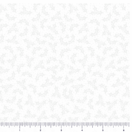 QT Fabrics Quilting Illusions Holly White-on-White