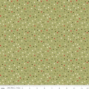 Riley Blake Glisten Dots #C16228-Olive