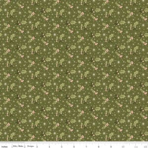 Riley Blake Glisten Holly #C16224-Green