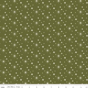 Riley Blake Glisten Stars #C16227-Green