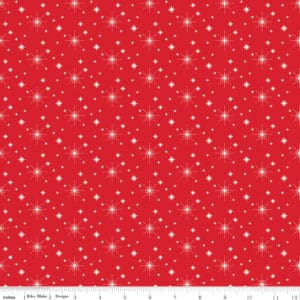 Riley Blake Glisten Stars #C16227-Red
