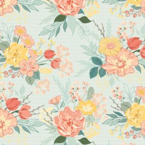 Riley Blake New Beginnings Main Mist Floral 108-Wide