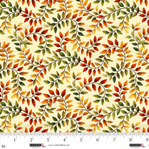 Studio E Autumn Fields Cream Vine Leaves