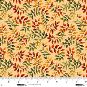 Studio E Autumn Fields Light Pumpkin Vine Leaves