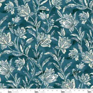 Studio E Rough Around the Edges Floral Stencil Teal
