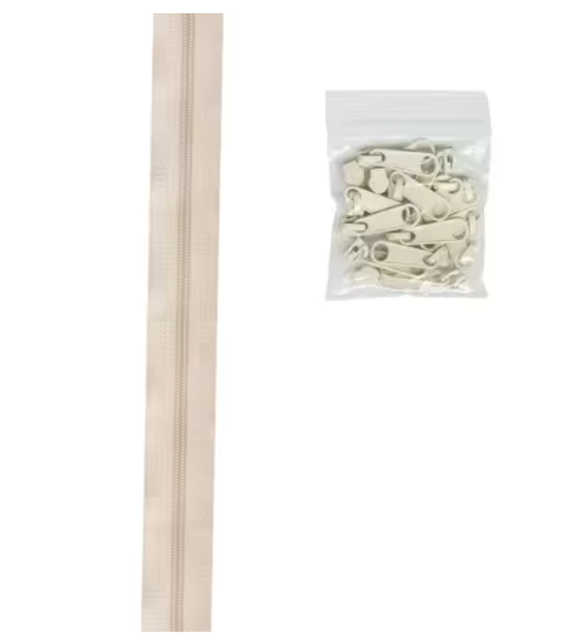 ByAnnie Zippers By the Yard Ivory #ZIPYD102