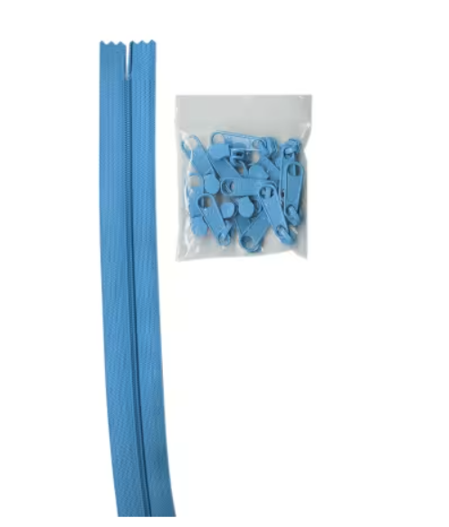 ByAnnie Zippers By the Yard Parrot Blue #ZIPYD214