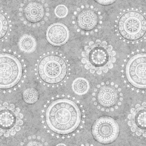 QT Fabrics Holly Jolly Medallions Gray #2600-31164-K