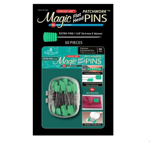 Magic Pins Flat Head Patchwork Extra Fine 50pc