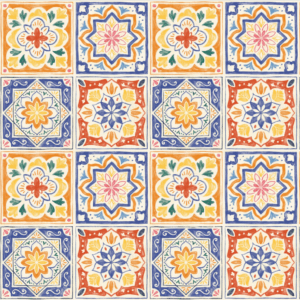 P & B Textiles Cyprus Decorative Tiles #05490-MU