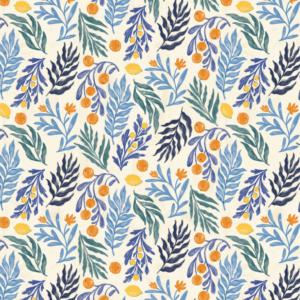 P & B Textiles Cyprus Tossed Sprigs and Fruit #05489-E
