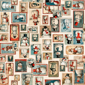 QT Wonderful Christmastime Snowman Patch Cream 2600-30336-E