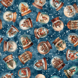 QT Wonderful Christmastime Snow Globe Toss Dark Blue 2600-30337-W