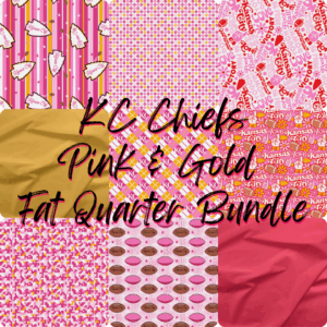 KC Chiefs Celebration Pink & Gold Fat Quarter Bundle