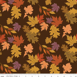 Riley Blake The Awe of Autumn Leaves Brown108-Wide