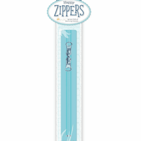 Riley Blake Happy Zippers 16" Aqua by Lori Holt #ST-30016