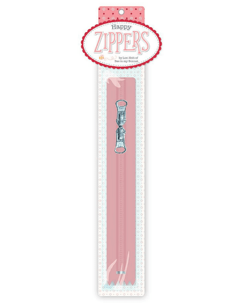 Riley Blake Happy Zippers 16" Coral by Lori Holt #ST-30017