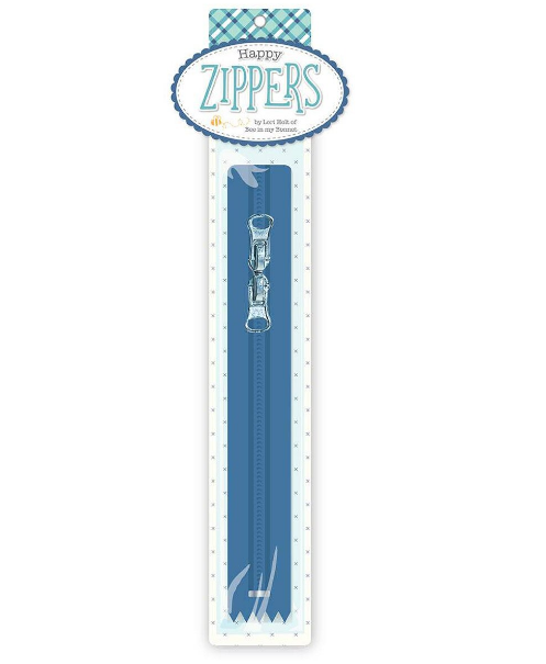 Happy Zippers 16" Denim by Lori Holt